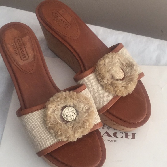 New Coach Jazmin platform sandals 8.5 - Picture 1 of 4